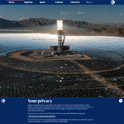 How solar farms took over the California desert: ‘An oasis has become a dead sea’ | California | The Guardian