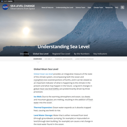 NASA Sea Level Change Portal: Overview