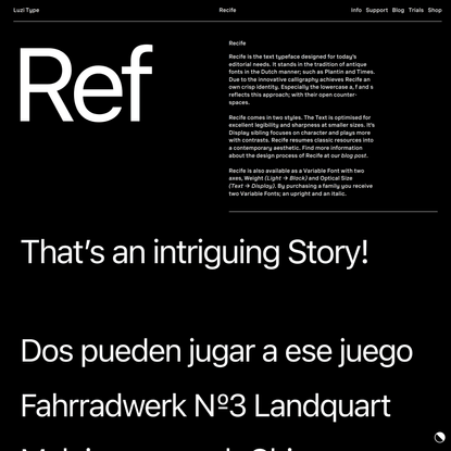 Recife Font – Luzi Type Foundry