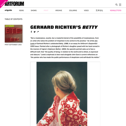 Gerhard Richter’s Betty