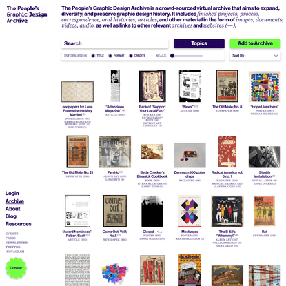 People’s Graphic Design Archive