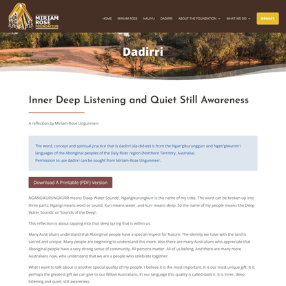 Dadirri - Miriam Rose Foundation