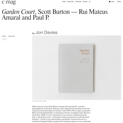 _Garden Court_, Scott Burton — Rui Mateus Amaral and Paul P.