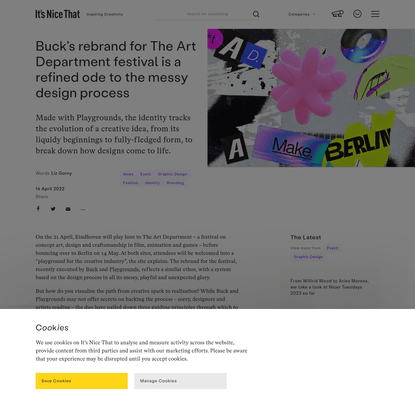 Buck's rebrand for The Art Department festival is a refined ode to the messy design process