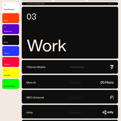 Raw Materials | An Unusual Design Company