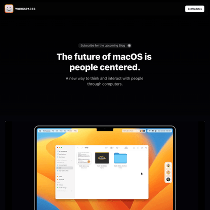 Workspaces – The future of macOS is people centered - A macOS Design Concept