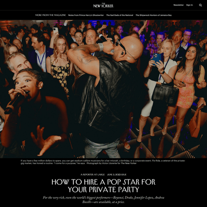 How to Hire a Pop Star for Your Private Party