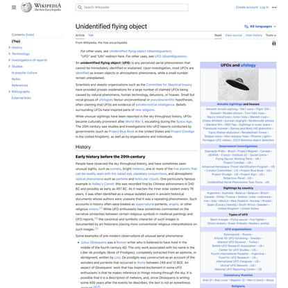 Unidentified flying object - Wikipedia