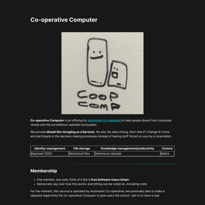 Co-operative Computer