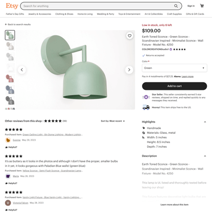 Earth Toned Sconce Green Sconce Scandinavian Inspired - Etsy