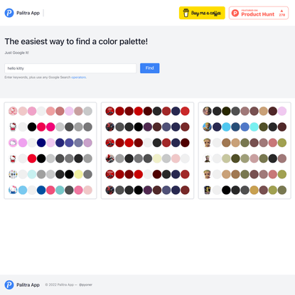 The easiest way to find a color palette - Palitra App
