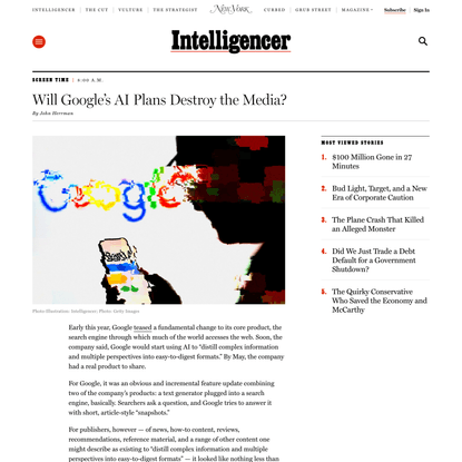 Will Google’s AI Plans Destroy the Media?