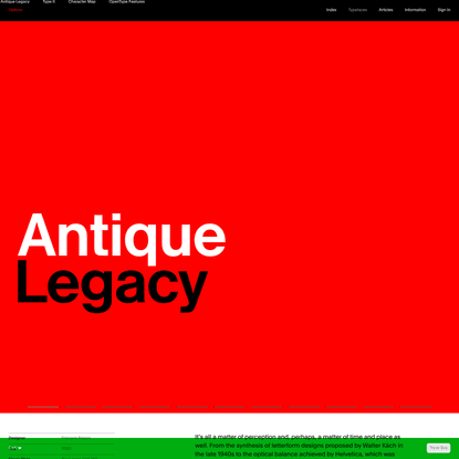 Antique Legacy « Collections « Optimo