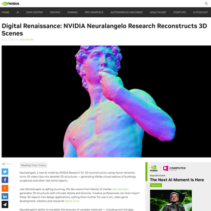 Neuralangelo Research Reconstructs 3D Scenes | NVIDIA Blog