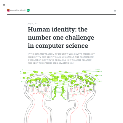 Human identity: the number one challenge in computer science