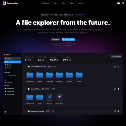 Spacedrive — A file manager from the future.
