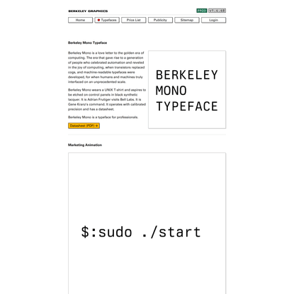 Berkeley Mono Typeface