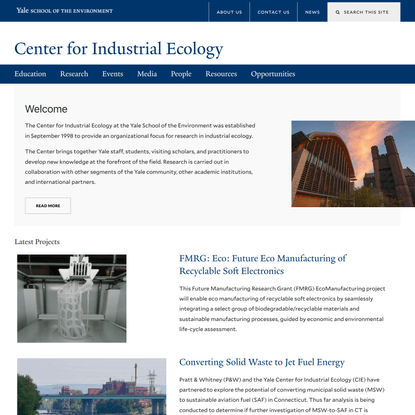 Home | Center for Industrial Ecology