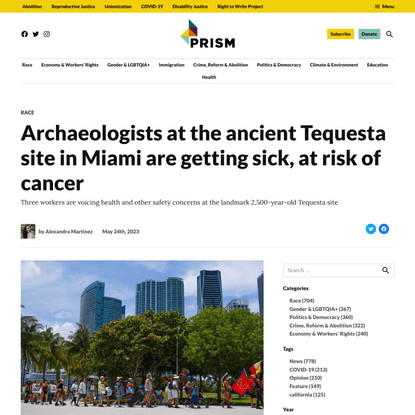 Miami Tequesta site archaeologists report illness and cancer risks