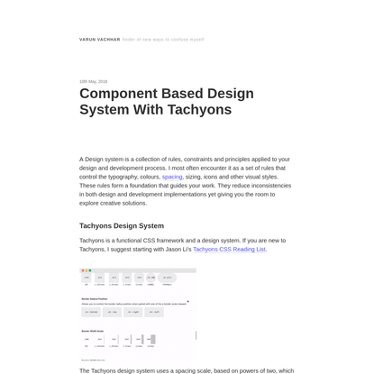 Component Based Design System With Tachyons