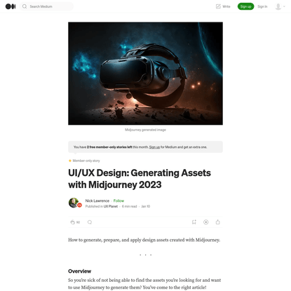 UI/UX Design: Generating Assets with Midjourney 2023