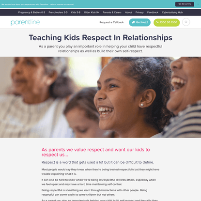 Teaching kids respect in relationships