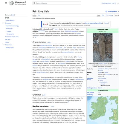 Primitive Irish - Wikipedia