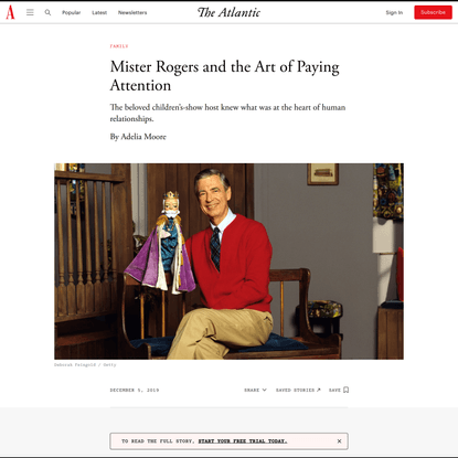 Mister Rogers and the Art of Paying Attention