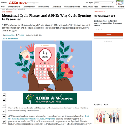 Menstrual Cycle Phases and ADHD: Why Cycle Syncing Is Essential