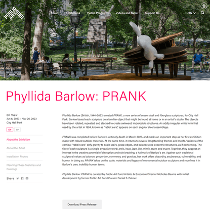 Phyllida Barlow: PRANK - Public Art Fund