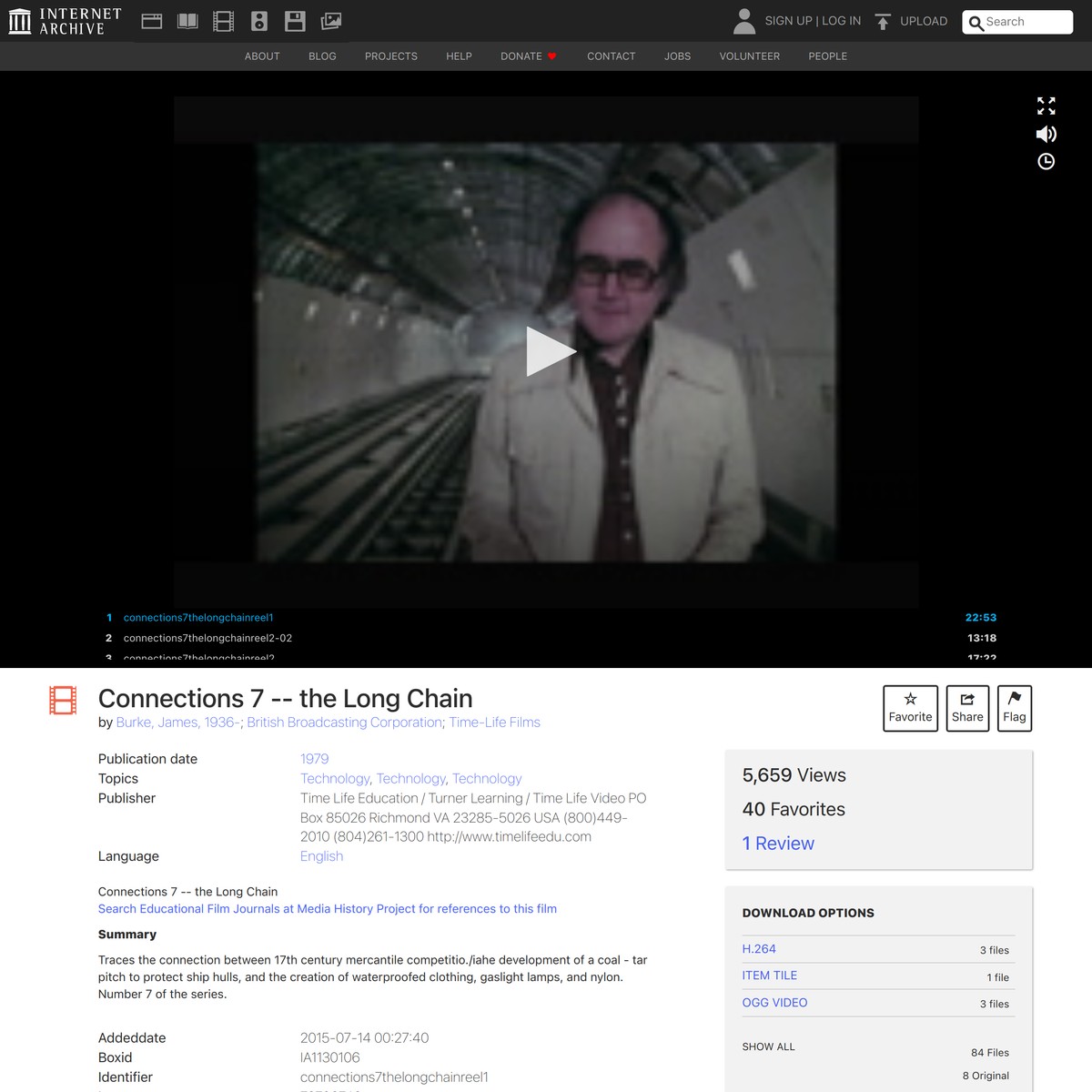 Connections 7 the Long Chain Burke, James, 1936 Free Download