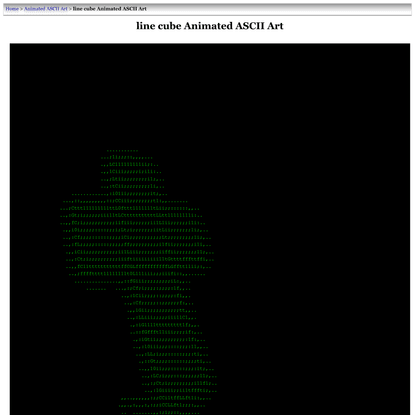 line cube Animated ASCII Art - ANIMATED ASCII ART