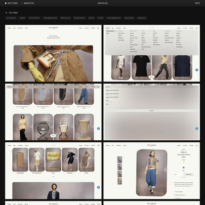 Ecommerce Design Inspiration · Cartalog