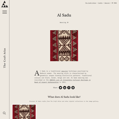 What is Al Sadu weaving? – The Craft Atlas