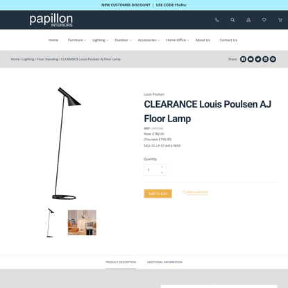 CLEARANCE Louis Poulsen AJ Floor Lamp
