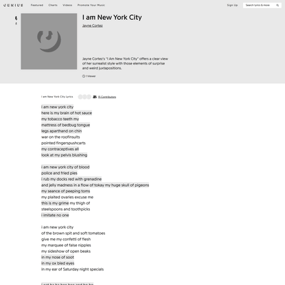 Jayne Cortez – I am New York City