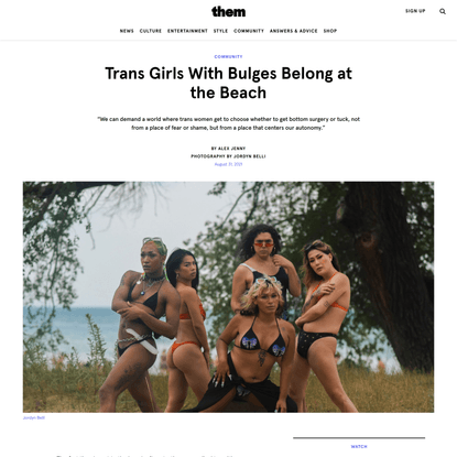 Trans Girls With Bulges Belong at the Beach