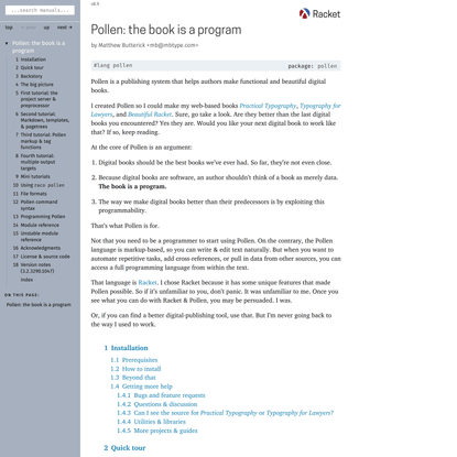 Pollen: the book is a program