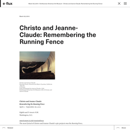 Christo and Jeanne-Claude: Remembering the Running Fence