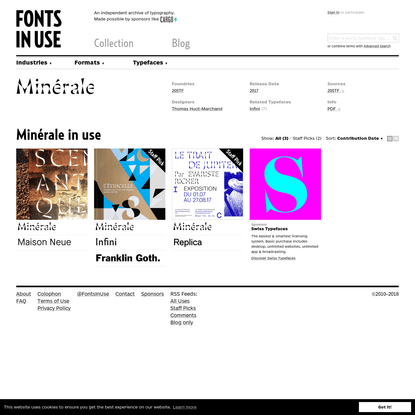 Minérale in use - Fonts In Use