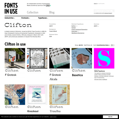 Clifton in use - Fonts In Use