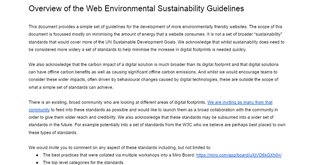Web Environmental Sustainability Guidelines (v0.2)