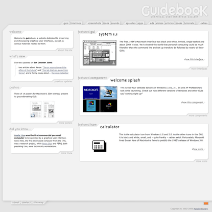 GUIdebook: Graphical User Interface gallery