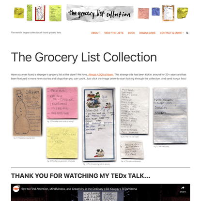 grocerylists.org – The world’s largest collection of found grocery lists.