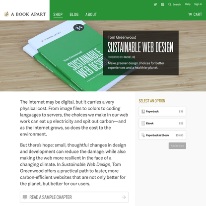 Sustainable Web Design by Tom Greenwood