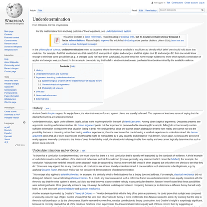 Underdetermination - Wikipedia