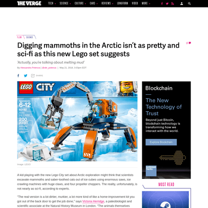 Digging mammoths in the Arctic isn't as pretty and sci-fi as this new Lego set suggests
