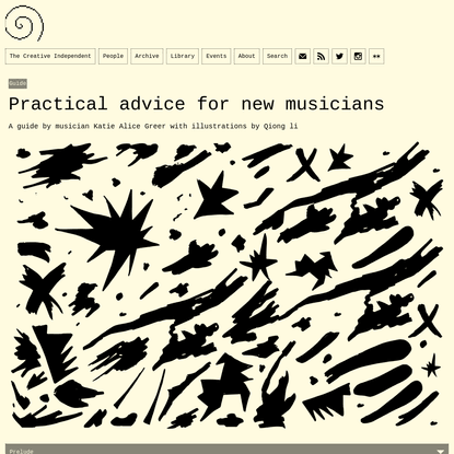 Practical advice for new musicians