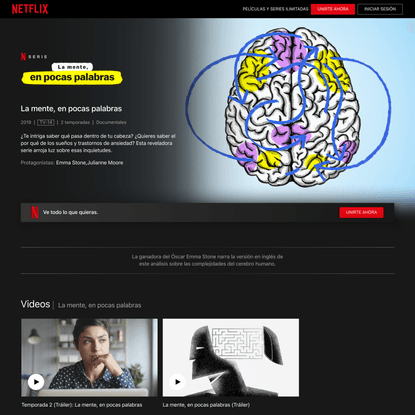 La mente, en pocas palabras | Sitio oficial de Netflix
