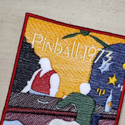 Custom digital embroidery on Instagram: “First edition MNE based on the original front cover of one of Murakami’s early nove...